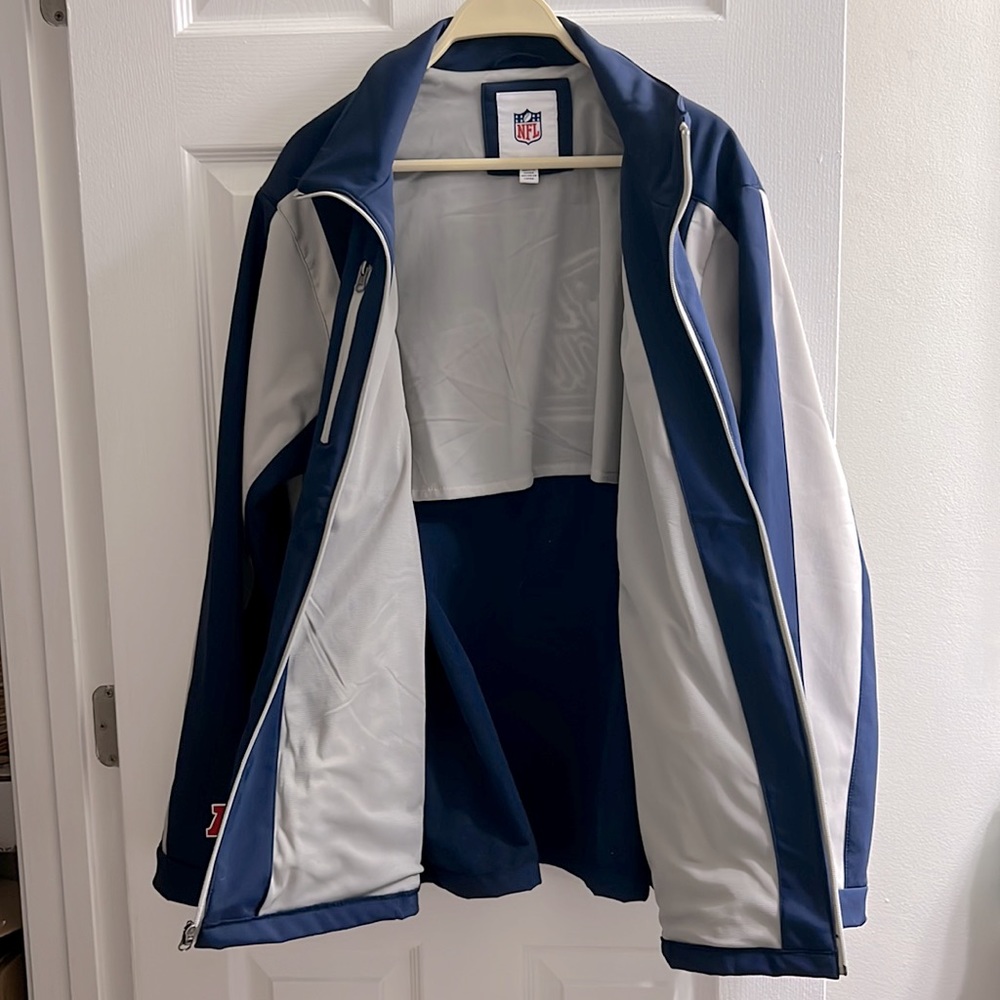 NWOT 🏈 NFL NEW ENGLAND PATRIOTS LIGHTWEIGHT FLEECE LINED JACKET Size Men’s L - Picture 5 of 10